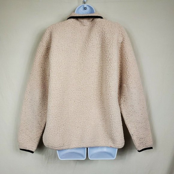 Victorias Secret Pink Womens Pullover Sherpa Sweater Beige Size M - Picture 7 of 12